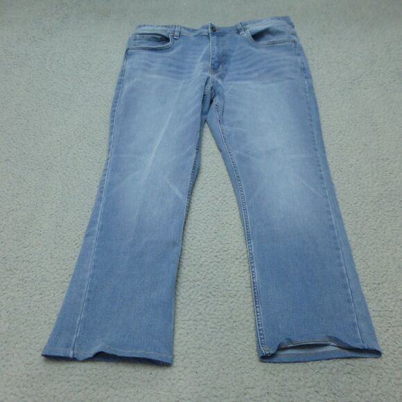 TPJ Jeans Mens 36x30 Slim (36x27) Stretch Light Wash Blue Comfortable Mid Rise - Picture 1 of 13